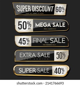 Collection of colorful sale badge and labels 