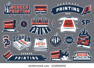 Silk Screen Printing Logo Stock Illustrations – 634 Silk Screen Printing  Logo Stock Illustrations, Vectors & Clipart - Dreamstime