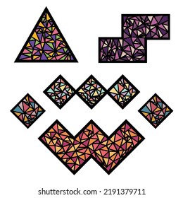 colección Forma de color mosaico único