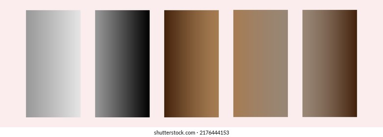 Collection of colorful smooth gradient background for graphic design.