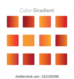 Collection of colorful smooth gradient background for graphic design. Vector illustration.
