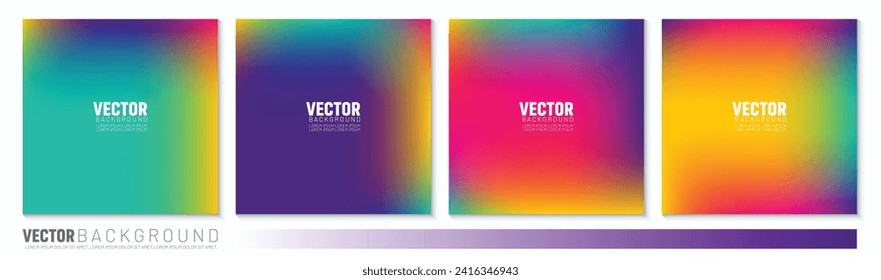 Collection of colorful smooth gradient background for graphic design