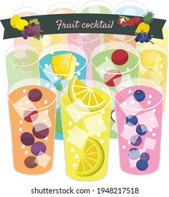 A collection of colorful sour glasses