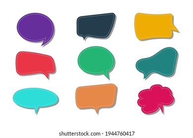 Collection of colorful speech bubbles 