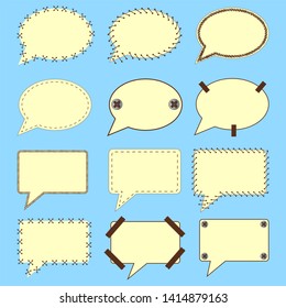 Collection of colorful speech bubbles and dialog balloons 