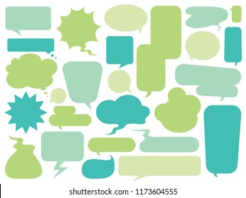 Collection of colorful speech bubbles vector