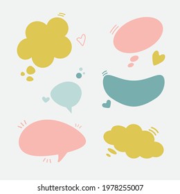 Collection of colorful speech bubbles vector Free Vector