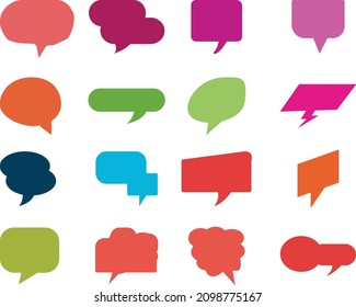 Collection of colorful speech bubbles vector 