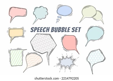 Collection of colorful speech bubbles vector