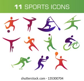 Collection Of Colorful Sports Icons