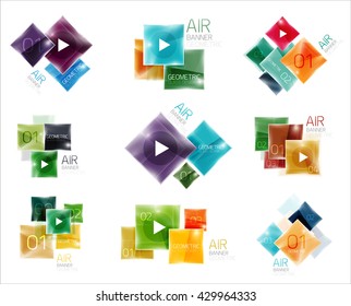 Colección de cuadros coloridos. Ilustración del vector