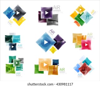 Colección de cuadros coloridos. Ilustración del vector