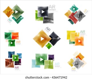 Colección de cuadros coloridos. Ilustración del vector