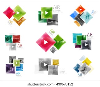 Colección de cuadros coloridos. Ilustración del vector
