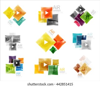 Colección de cuadros coloridos. Ilustración del vector