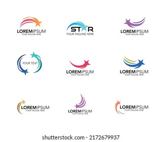 Collection of colorful star logos