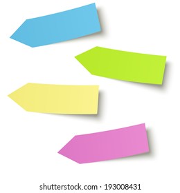 Collection - colorful sticky notes arrow