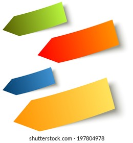 Collection - colorful sticky notes arrow