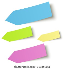 Collection - colorful sticky notes arrow