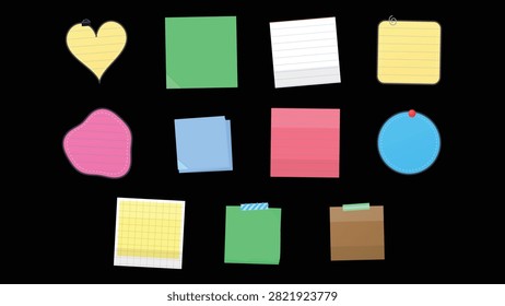 Una colección notas adhesivas