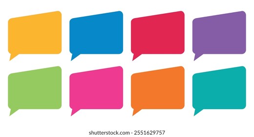  collection of colorful text bubbles
