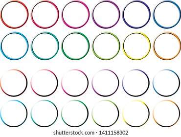 Collection of colorful three-dimensional frame material