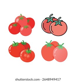 Collection of Colorful Tomato Illustrations