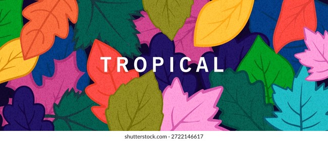 coleção de colorido tropical padrão sem costura. natureza floral fundo abstrato com folhas de arte. Padrão floral tropical colorido moderno. Cartaz abstrato botânico bonito, cartões banner vetor.