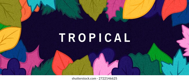 colección de colorido patrón tropical sin fisuras. fondo abstracto floral de la naturaleza con hojas de arte. Patrón floral tropical colorido moderno. Cartel abstracto botánico lindo, Vector del Anuncio de las tarjetas.
