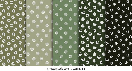 The collection of a colorful vector abstract seamless patterns background.Suitable for packaging design, covers or used to make gift wrap. Both on web or print.