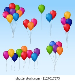 collection of colorful vector balloons