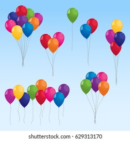 collection of colorful vector balloons