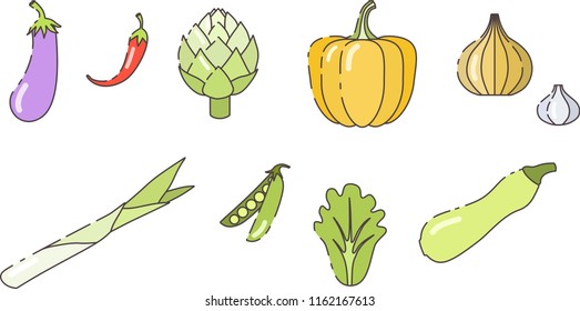 collection of colorful vegetables