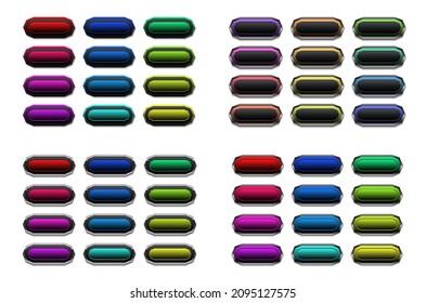 Collection of colorful web buttons