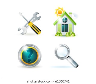 collection of colorful web icons
