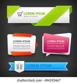 Collection of colorful web tag banner promotion sale discount style vector illustration eps10