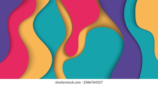 collection of colorfull fluid background. Dynamic textured geometric element. Modern gradient light vector illustration.