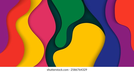 collection of colorfull fluid background. Dynamic textured geometric element. Modern gradient light vector illustration.