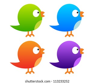 Collection of colour birds
