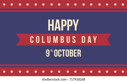 Collection Columbus day card style vector illustration