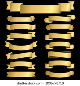 colección de oro de banner cómico en archivo vectorial de fondo negro