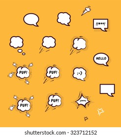 Collection of comic bubbles.