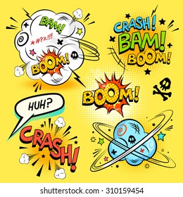  A collection of comic cartoon vector actions. 
