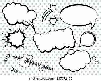 Collection Of Comic Style Bubbles In Vector Format