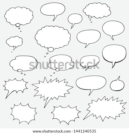 Collection of Comic Style speach bubbles