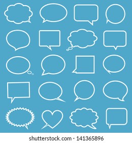  Collection of comic style speech bubbles