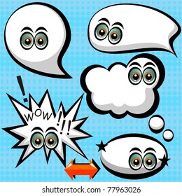 A collection of comic style speech bubbles. Vector illustration.