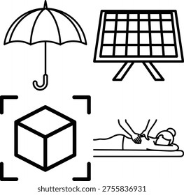 A collection of common items and a person