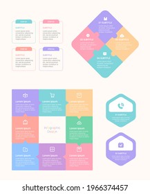 Collection of commonly used infographic styles.
