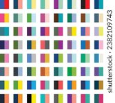 Collection of complementary colour combinations for logos or other designs. Two colour combinations set.